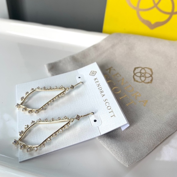 NWT Kendra Scott 14k gold plated drop earrings - Picture 4 of 8